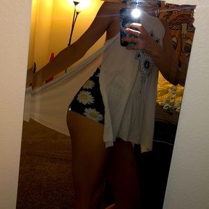 White bohemian long tank/short dress